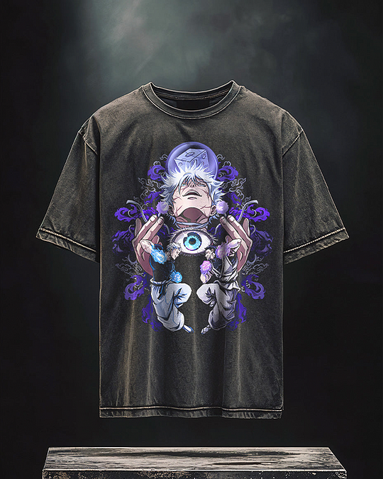 Vintage Gojo vs. Sukuna Showdown Printed Men's Washed T-Shirt