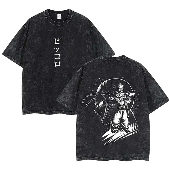 Dragon Ball Manga Piccolo Anime Oversize Washed T-Shirt- Unisex