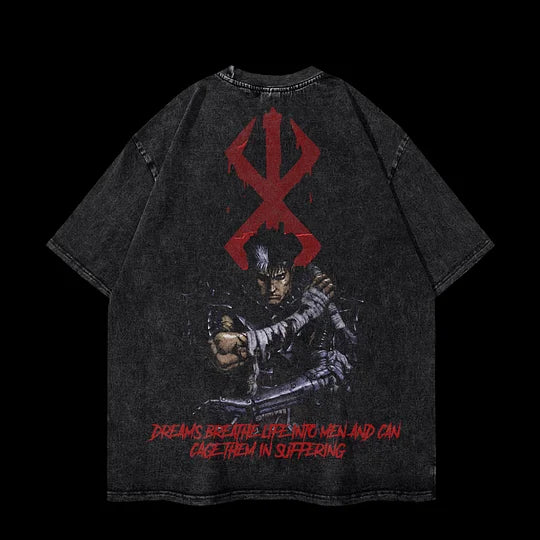 Berserk Anime Washed T-Shirt