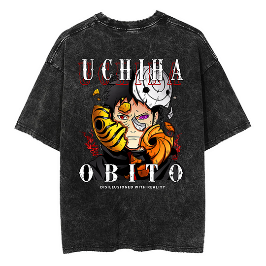 Uchiha Obito Disillusioned With Reality Printed Unisex Washed T-Shirt