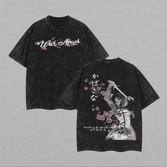 War Angel Printed Unisex Washed T-Shirt