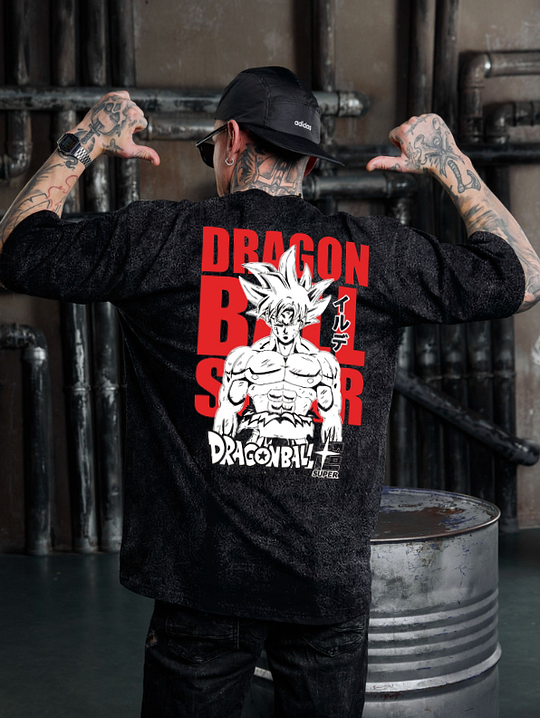 Dragon Ball Printed Washed T-Shirt- Unisex