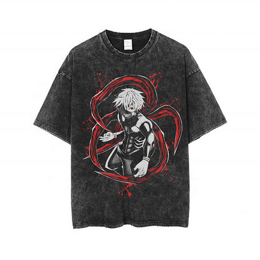 Kaneki Ken Printed Men's Washed T-Shirt