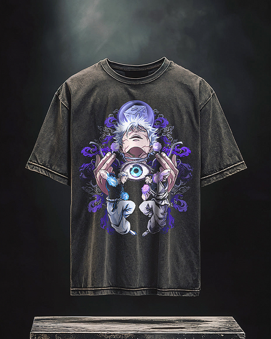 Vintage Gojo vs. Sukuna Showdown Printed Men's Washed T-Shirt