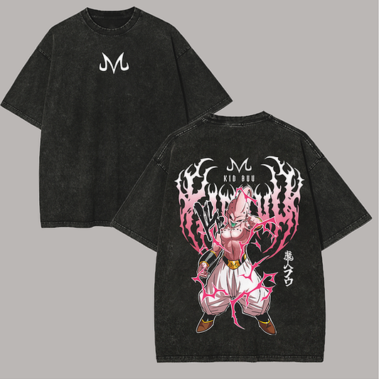 Kid Buu Printed Unisex Washed T-Shirt