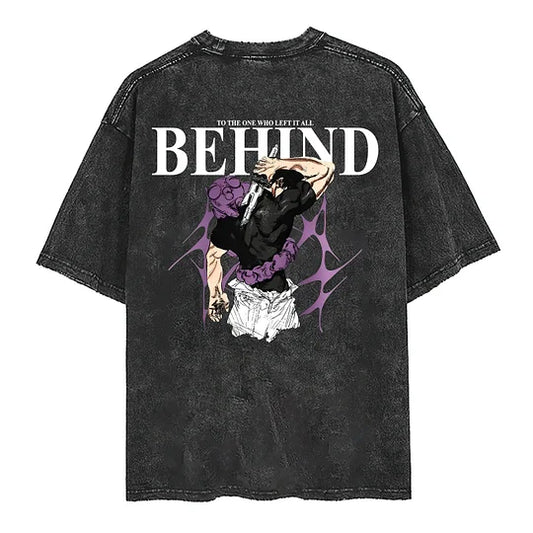 To The One Who Left It All Behind Jujutsu Kaisen Printed   Washed T-Shirt- Unisex