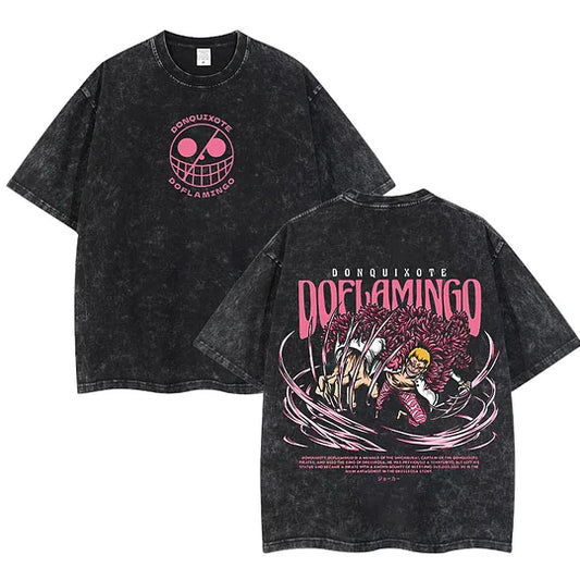 Donquixote Doflamingo Anime Oversize Washed T-Shirt