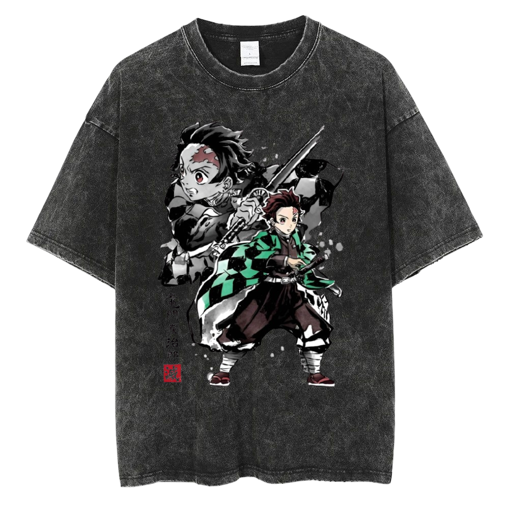 kamado tanjiro vintage OVERSIZE TEE
