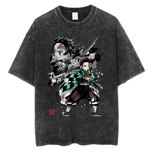 kamado tanjiro vintage OVERSIZE TEE
