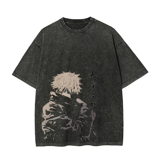 Jujutsu Kaisen Satoru Gojo Oversized Washed T-Shirt - Unisex