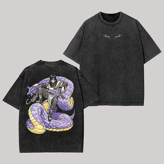 Naruto Orochimaru Printed Unisex Washed T-Shirt