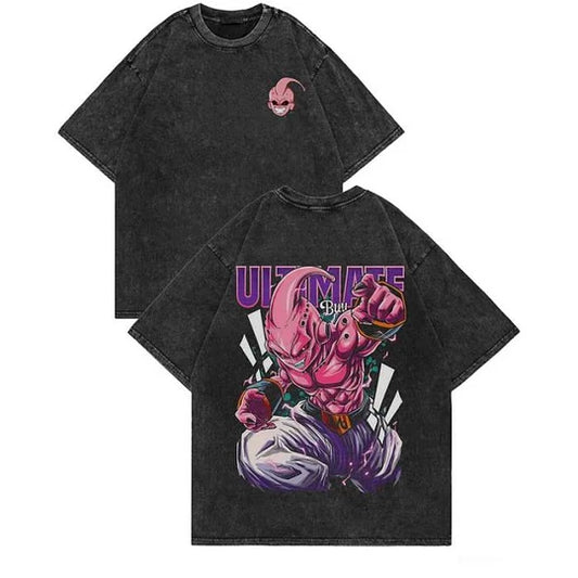 Baby Buu Dragon Ball Anime Oversize Washed T-Shirt- Unisex
