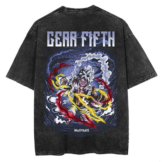Gear Fifth Printed Men's Washed T-Shirt