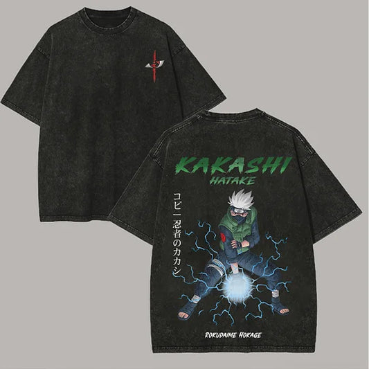 Kakashi Hatake Printed Unisex Washed T-Shirt