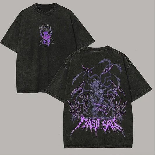 Demon Slayer Muzan Kibutsuji Printed Unisex Washed T-Shirt