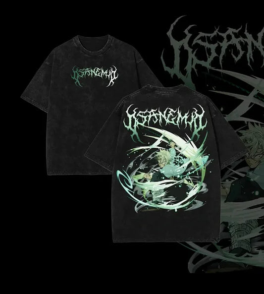 Wind Hashira Demon Slayer Printed Unisex Washed T-Shirt