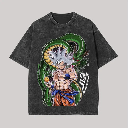 Son Goku Printed Unisex Washed T-Shirt