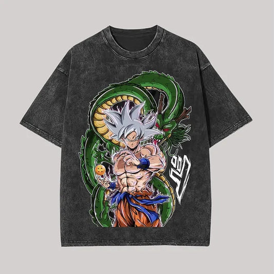 Son Goku Printed Unisex Washed T-Shirt