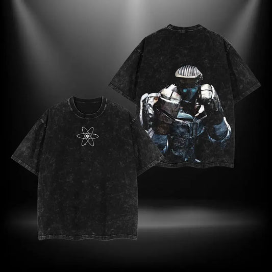 Atom - Real Steel Menswear Gift for movie fans Oversized Washed T-Shirt