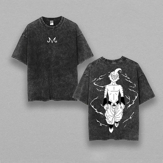 Dragon Ball Majin Buu Oversize Washed T-Shirt- Unisex