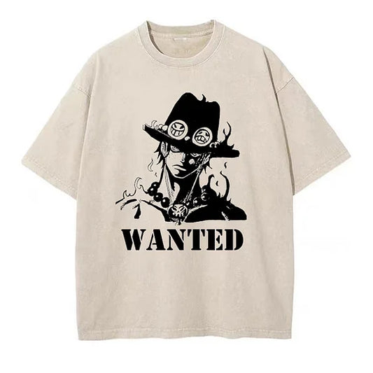 Wanted Printed   Washed T-Shirt- Unisex