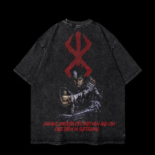 Berserk Anime Washed T-Shirt