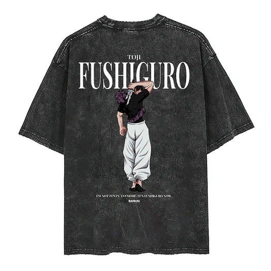 Tojo Fushiguro Jujutsu Kaisen Printed Washed T-Shirt - Unisex