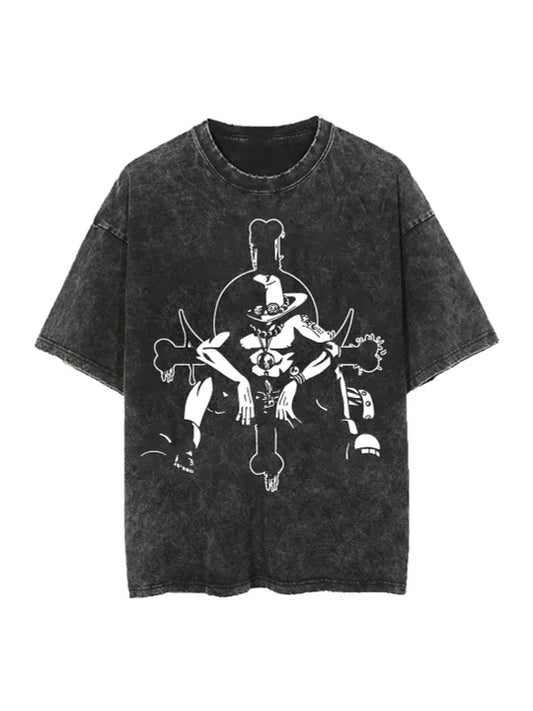 Ace Anime Oversize Washed T-Shirt