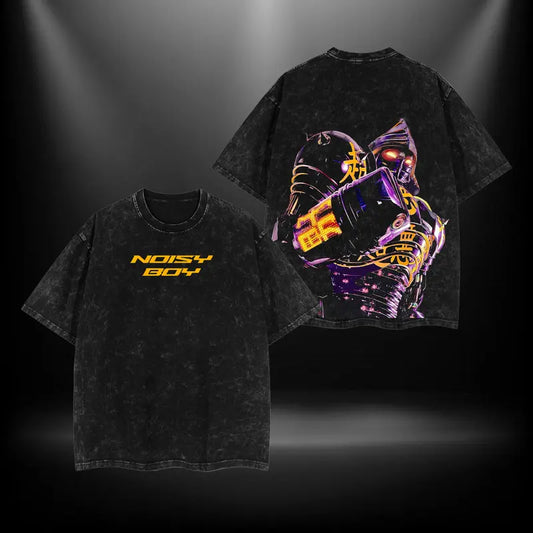 Noisy boy - Real Steel Menswear Gift for movie fans Oversized Washed T-Shirt