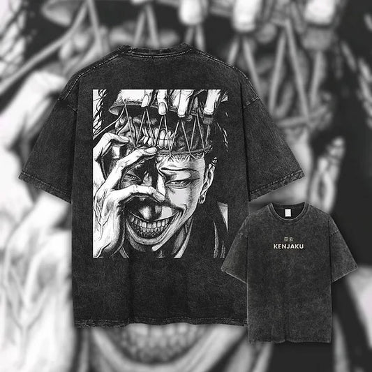 Jujutsu Kaisen Kenjaku Anime Oversized Washed T-Shirt
