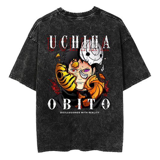 Uchiha Obito Disillusioned With Reality Printed Unisex Washed T-Shirt