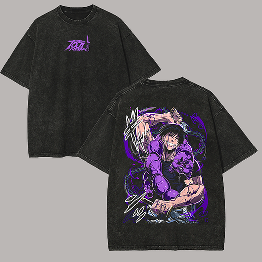 Toji Fushiguro Jujutsu Kaisen Printed Unisex Washed T-Shirt