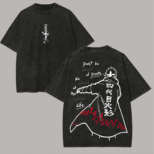 Don't Be Afraid of Death Printed Unisex Washed T-Shirt
