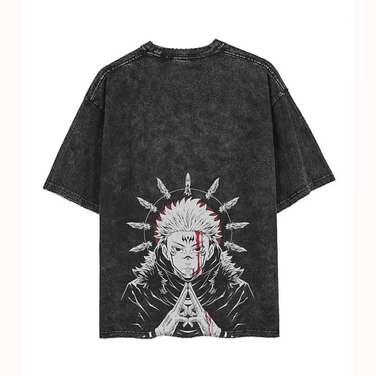King Cured 2-Sided Vintage Oversize Washed T-Shirt- Unisex