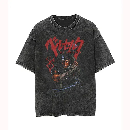 Berserk Vintage Oversize Washed T-Shirt- Unisex
