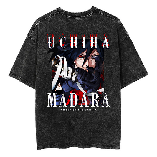 Uchiha Madara Ghost Of The Uchiha Printed Unisex Washed T-Shirt