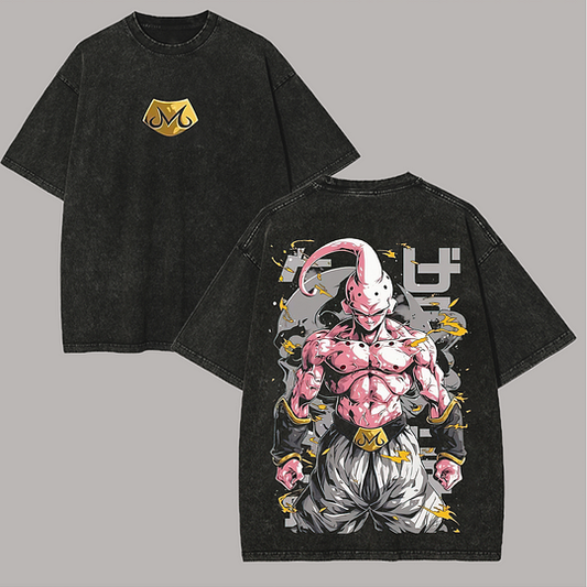 Dragon Ball Majin Buu Printed Unisex Washed T-Shirt