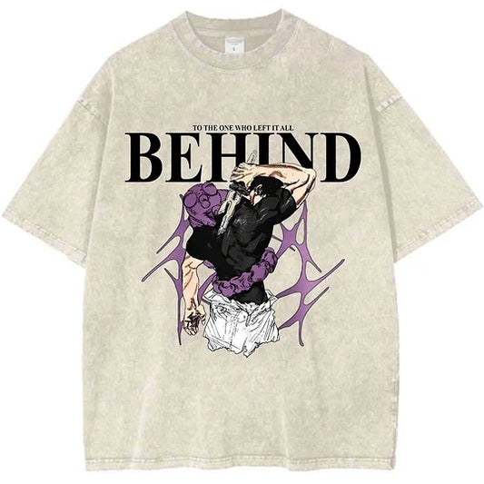 To The One Who Left It All Behind Printed Men's Washed T-Shirt