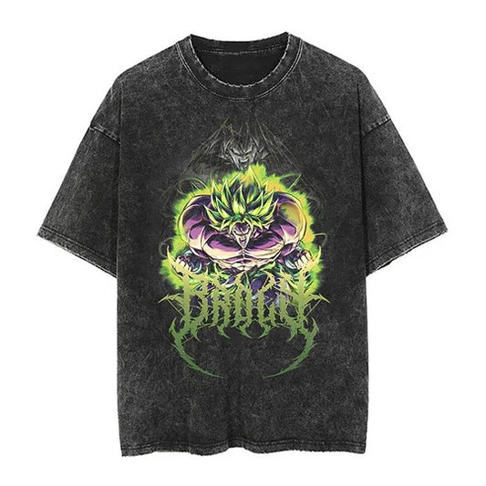 Dragon Ball Broli Anime Oversize Washed T-Shirt- Unisex