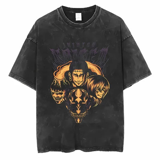 Disaster Curses Printed Unisex Washed T-Shirt