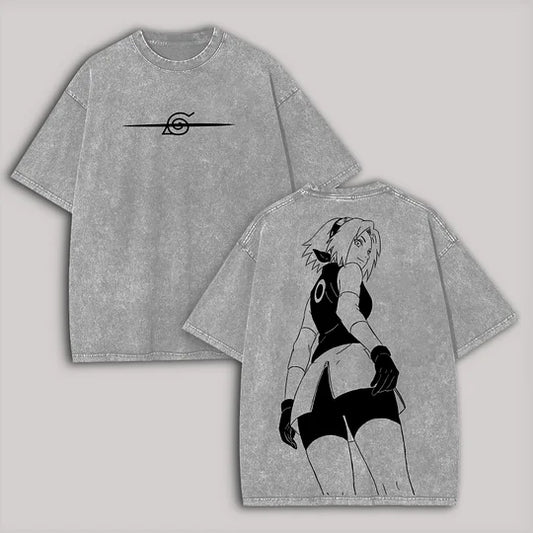 Sakura Haruno Printed Unisex Washed T-Shirt