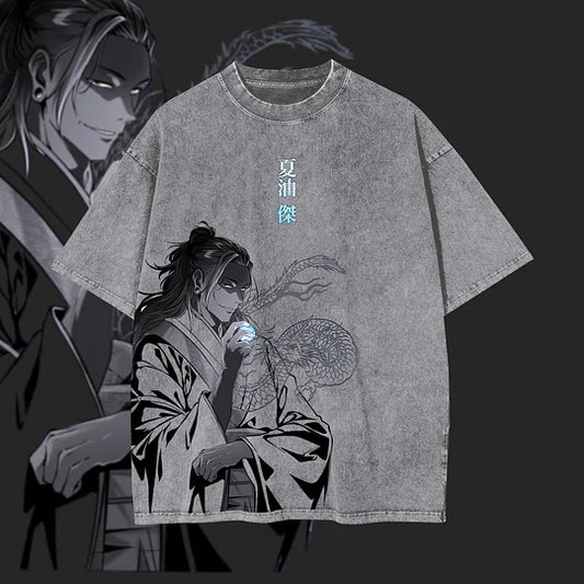 Jujutsu Kaisen Geto Suguru Printed Unisex Washed T-Shirt