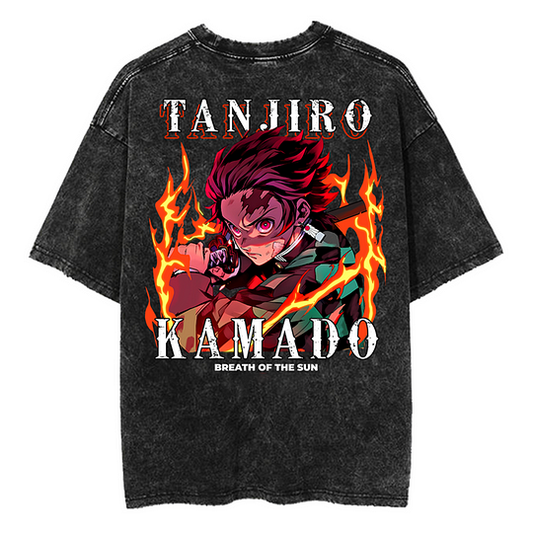 Tanjiro Kamado Breath Of The Sun Printed Unisex Washed T-Shirt