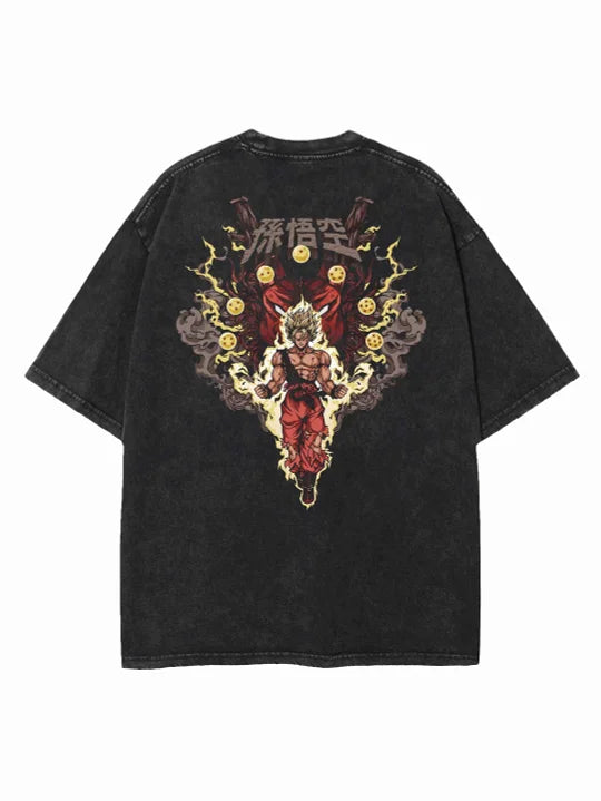 Dragon Ball Son Goku Oversize Washed T-Shirt