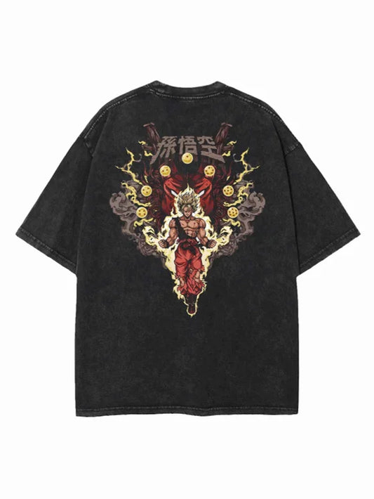 Dragon Ball Son Goku Oversize Washed T-Shirt