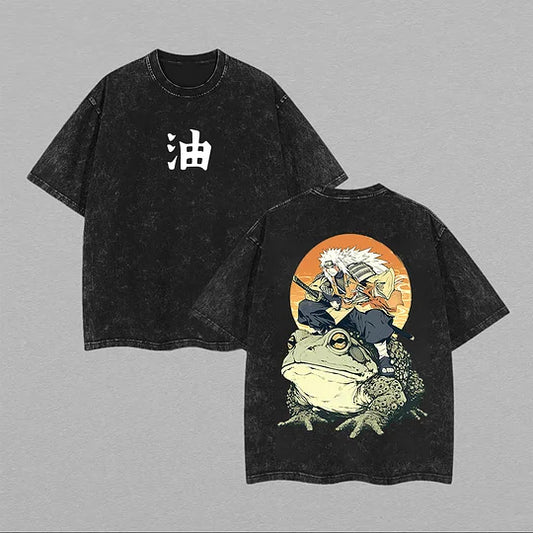 Naruto Jiraya Printed Unisex Washed T-Shirt