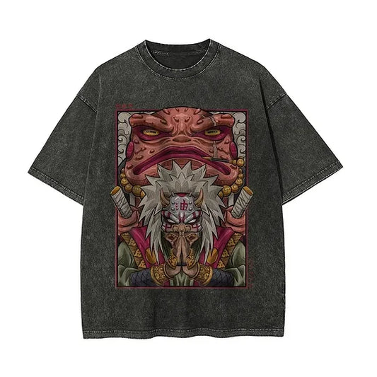 Naruto Jiraiya Oversize Washed T-Shirt- Unisex