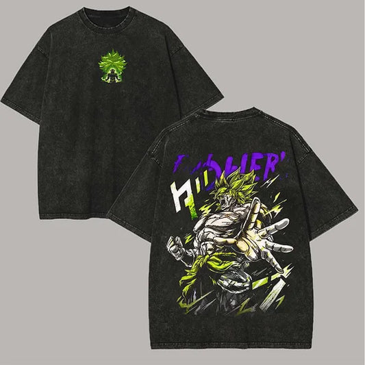 Dragon Ball Broly Printed Unisex Washed T-Shirt