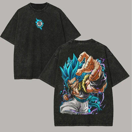 Dragon Ball Gogeta and Vegito Printed Unisex Washed T-Shirt